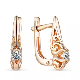 Серьги с английским замком из золота 23342-100