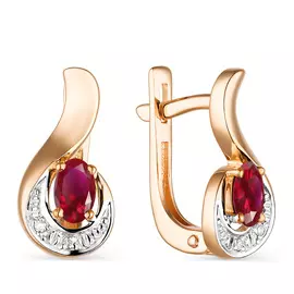 Серьги с английским замком из золота 23680-103
