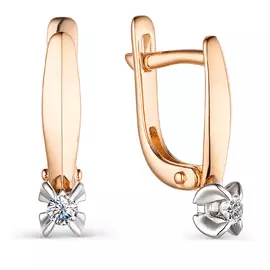 Серьги с английским замком из золота 23450-100
