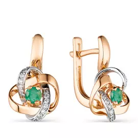 Серьги с английским замком из золота 23458-101