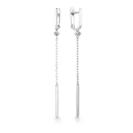 Серьги с английским замком из золота 23368-200