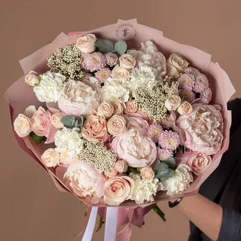 Авторский букет «Blush Pink» L