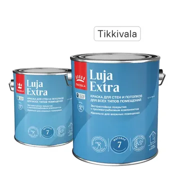 Краска для стен и потолков экстра-стойкая Tikkurila Luja Extra моющаяся матовая цвет белый база А 2.7 л