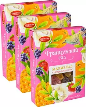 Мармелад Азовская КФ Французский Сад с натуральным соком 300г (упаковка 3 шт.)