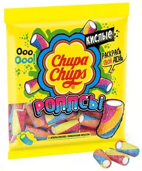 Мармелад Chupa Chups Роллсы с апельсиново-лимонным вкусом 150г