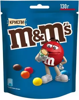 Конфеты M&M'S Криспи драже с хрустящим центром для компании 130г