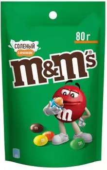 Конфеты M&M'S Драже с соленым арахисом и молочным шоколадом 80г