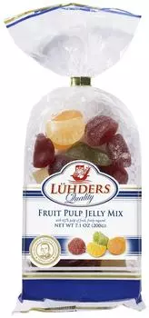 Мармелад Luhders Фруктовый микс с мякотью 200г