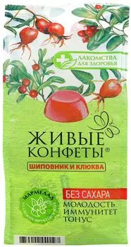 Мармелад желейный Лакомства для здоровья Клюква и шиповник 170г