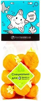 Маршмеллоу PiratMarmelad Гигантский Апельсин с листочком 200г