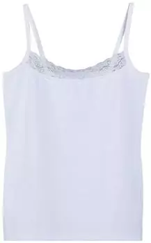 Майка женская Alex Textile на лямках с кружевом белая Размер M
