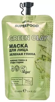 Маска для лица Cafe Mimi Super Food Зеленая глина 100мл