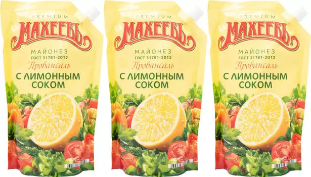 Майонез Махеевъ Провансаль с лимонным соком 67% 800мл (упаковка 3 шт.)