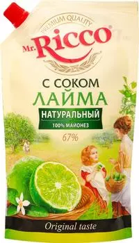 Майонез Mr. Ricco Organic с соком Лайма 67% 400мл