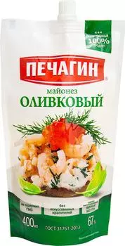 Майонез Pechagin Оливковый 67% 400мл. Доставим до двери!