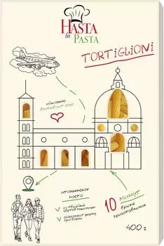Макаронные изделия Hasta la Pasta Tortiglioni Тортильони 400г