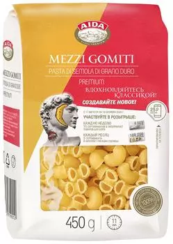 Макароны Aida Mezzi gomiti Рожки 450г. Закажите онлайн!