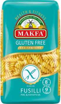 Макароны Makfa Fusilli без глютена 300гс доставкой!