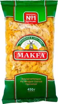 Макароны Makfa Ракушки 450г - Vprok.ru Перекрёсток