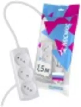 Удлинитель Космос YKsm1.5m-3g(6A)S