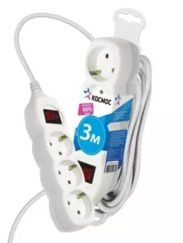 Удлинитель Космос YKsm3m-3g-Z-V(K)