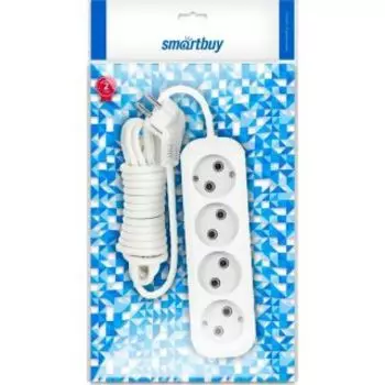 Удлинитель Smartbuy SBE-10-4-05-N 4роз. 5м (10А/2.2кВт, ПВС 2х1.0)