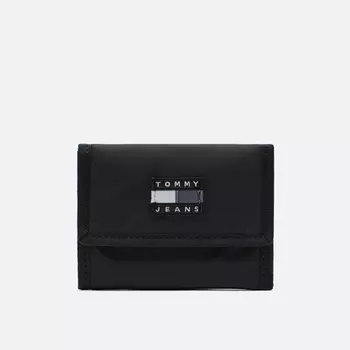 Кошелек Tommy Jeans Heritage Badge Trifold, цвет чёрный