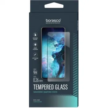 Стекло защитное BoraSCO Full Glue для Tecno Pova 4 черная рамка