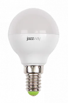 Лампа светодиодная E14 шар/G45, 9Вт, 3000K / теплый свет, 820лм, Jazzway PLED-SP (2859570A)