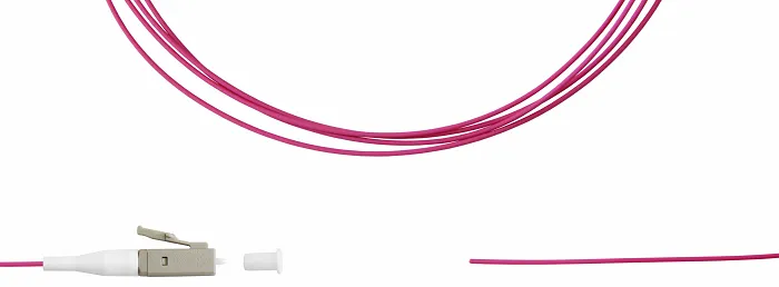 Пигтейл TELCORD ШОС-0.9-PT-LC/U-MM504-1.5м-LSZH-MG LC/UPC, MM50(OM4), 0.9мм, LSZH, 1.5м