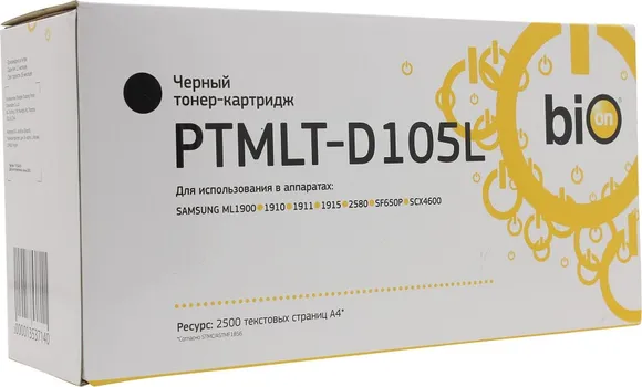 Картридж BION PTMLT-D105L для Samsung ML-1910/1915/2525/2580;SCX-4600/4623/SF-650, 2500 стр.