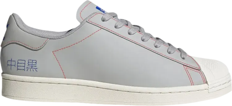 Кроссовки Adidas Superstar Pure 'Embroidered Katakana - Grey Chalk', серый