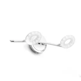Настенно-потолочный светодиодный светильник с выключателем 390/2A-LEDWhitechrome (IDlamp)