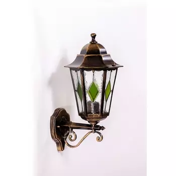Настенный фонарь уличный Oasis Light PETERSBURG lead GLASS 79801lg Gb
