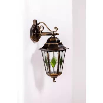 Настенный фонарь уличный Oasis Light PETERSBURG lead GLASS 79802lg Gb