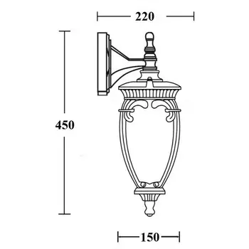 Настенный фонарь уличный Oasis Light VERONA 86202/04 Gb