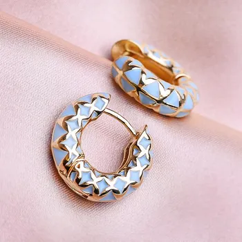 KNIKOO круглые серьги-клипсы для женщин, модные серьги с цветком, ювелирные изделия для подарков на свадьбу разноцветный