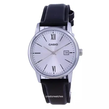 Casio Silver Dial Stainless Steel Analog Quartz MTP-V002L-7B3 MTPV002L-7 Мужские часы серебряный