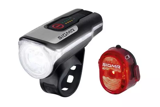 Фара велосипедная с фонарём SIGMA AURA 80 люкс, OSRAM LED, 2 режима USB/NUGGET II RL, 3 режима USB, 4-017850