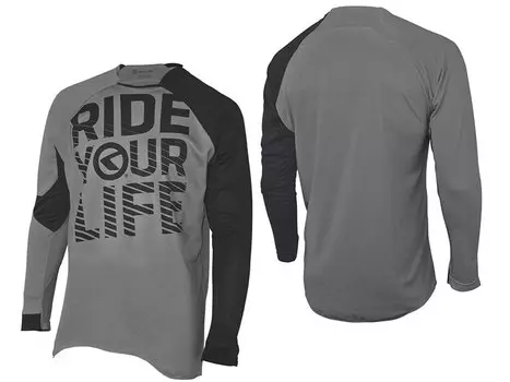 Джерси с длинным рукавом KELLYS RIDE YOUR LIFE Enduro, полиэстер, серое, M