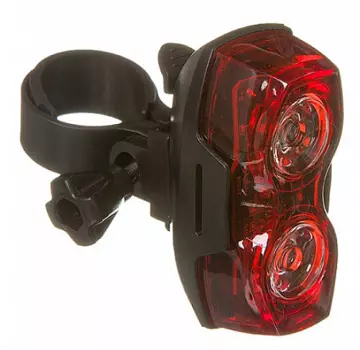 Фара велосипедная STG TL5425, задняя, 2 красных диода, *0,5wt, Х88370