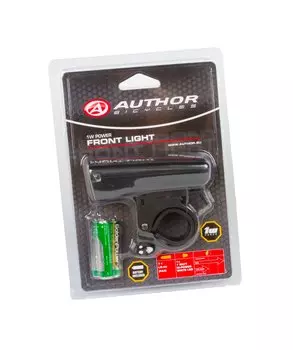 Фара AUTHOR 1 диод повышенной яркости 1W/2 функции A-Lumina 1W черно-серая с батареей 8-12002233