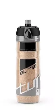 Фляга Elite Turacio, 0.5 л, мембранный клапан, наполнитель из пробкового дерева, серый, EL0141306