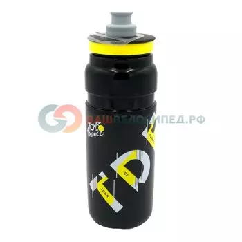Фляга велосипедная ELITE Fly TOUR DE FRANCE, 750 мл, черный, EL0160725