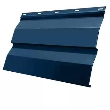 Сайдинг Grand Line Корабельная Доска Velur 0.5 мм Ral 5001 резка