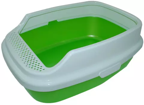 Homecat De Luxe лоток для кошек с бортиком зеленый перламутр 53 х 39 х 23 см (1 шт)