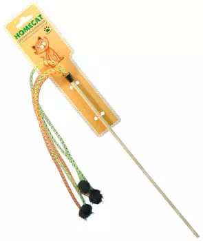 Игрушка для кошек Homecat дразнилка Помпоны из норки на пружинках (1 шт)