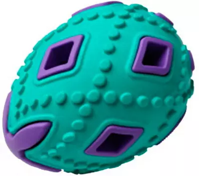 Игрушка для собак Homepet Silver Series яйцо каучук бирюзово-фиолетовое 6,2 х 6,2 х 8 см (1 шт)
