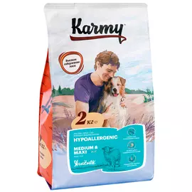 Karmy Hypoallergenic Medium &amp; Maxi гипоаллергенный для взрослых собак средних и крупных пород с ягненком (2 + 2 кг)