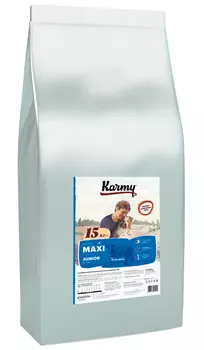 Karmy Maxi Junior для щенков крупных пород с телятиной (15 + 15 кг)
